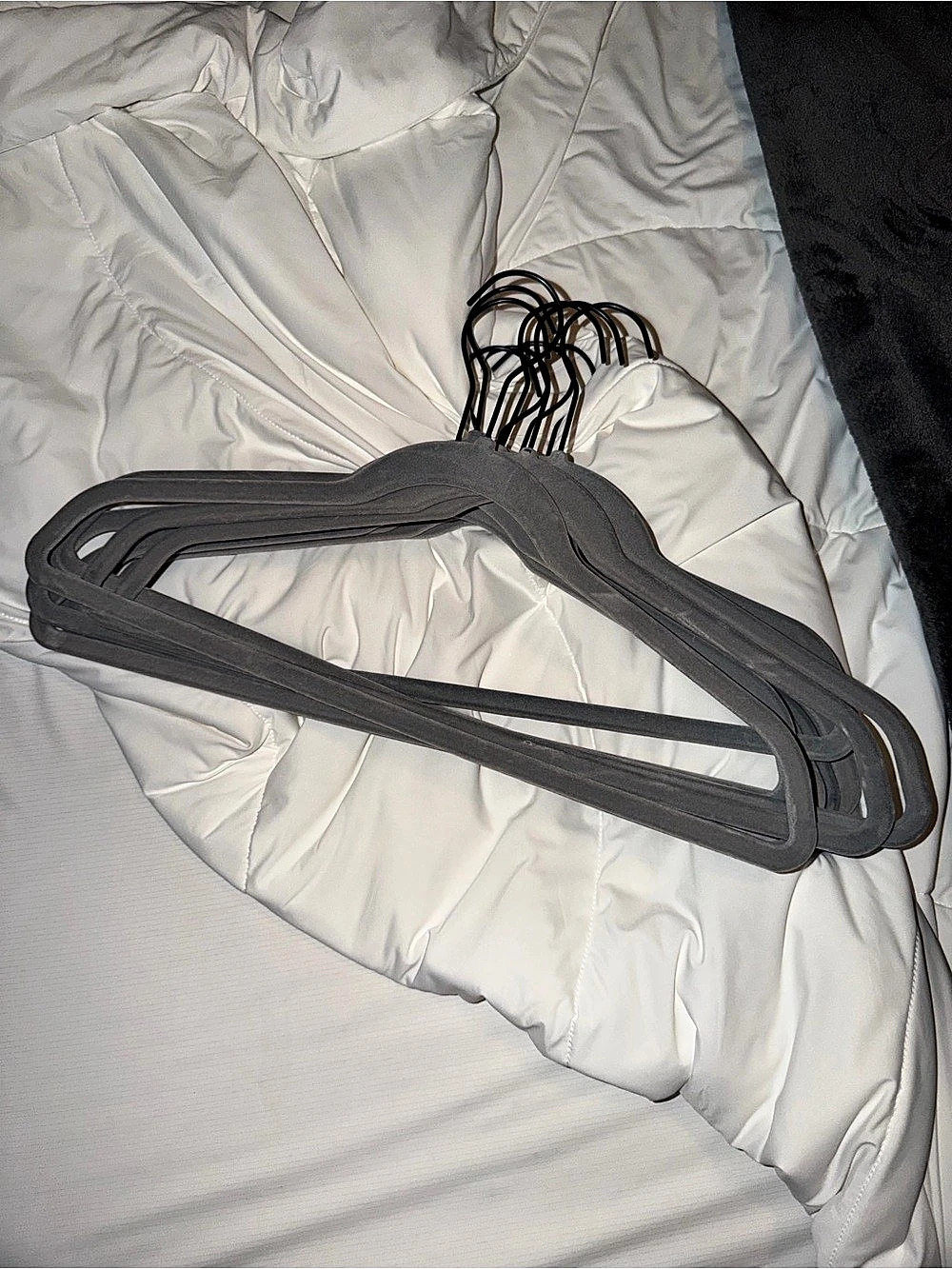 Gray Velvet Hangers